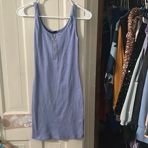 Light blue summer fitted sleeveless stress